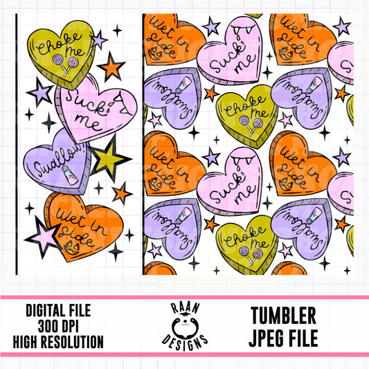 Naughty Halloween Hearts-Tumbler