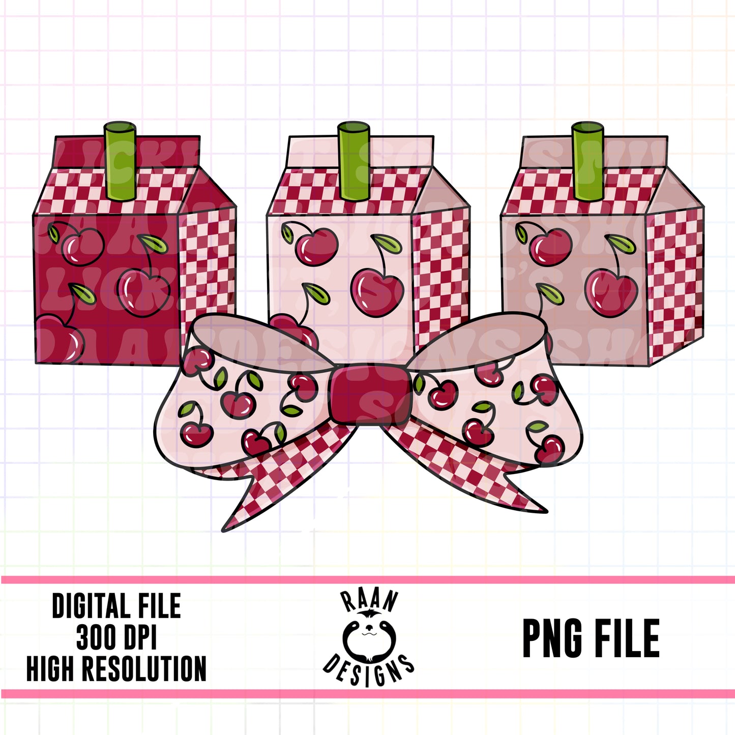 Cherry Milk Carton Bow
