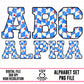 Blue Checkered Fourth of July-Alpha Set
