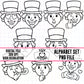 Uncle Sam Emoji-Outline Clipart Bundle