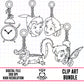 Peter Pan Charms Outlines-Clipart Bundle