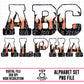 White Flame-Alphabet Sets