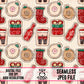 Naughty Christmas Sugar Cookies-Cream-Seamless Pattern