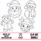 Christmas Characters-Clipart Bundle