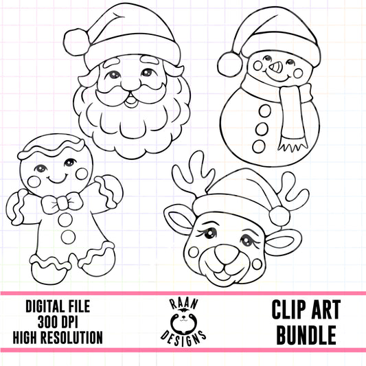 Christmas Characters-Clipart Bundle