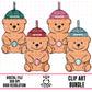 SB Bear Cups-Clipart Bundle