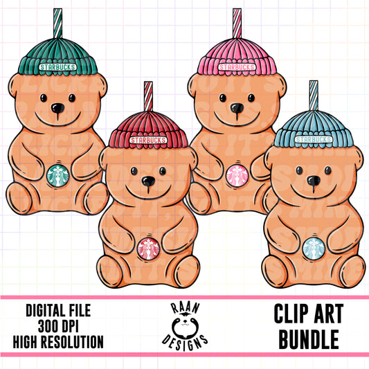 SB Bear Cups-Clipart Bundle
