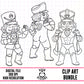 Nutcrackers Outlines- Clipart Bundle