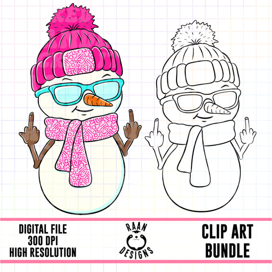 Sassy Snowmen-Clipart Bundle