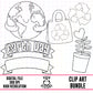 Earth Day Outlines-Clipart Bundle