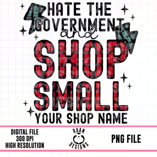 Hate The Government Shop Small-CUSTOM-Red