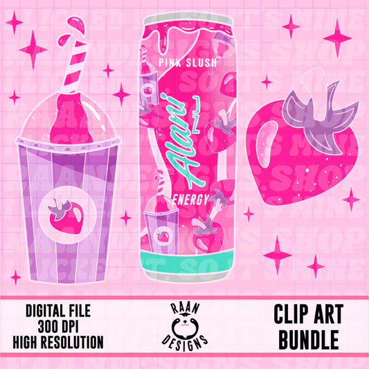 Alani Pink Slush- Clipart Bundle