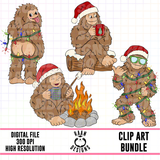 Bigfoot Christmas-Clipart Bundle