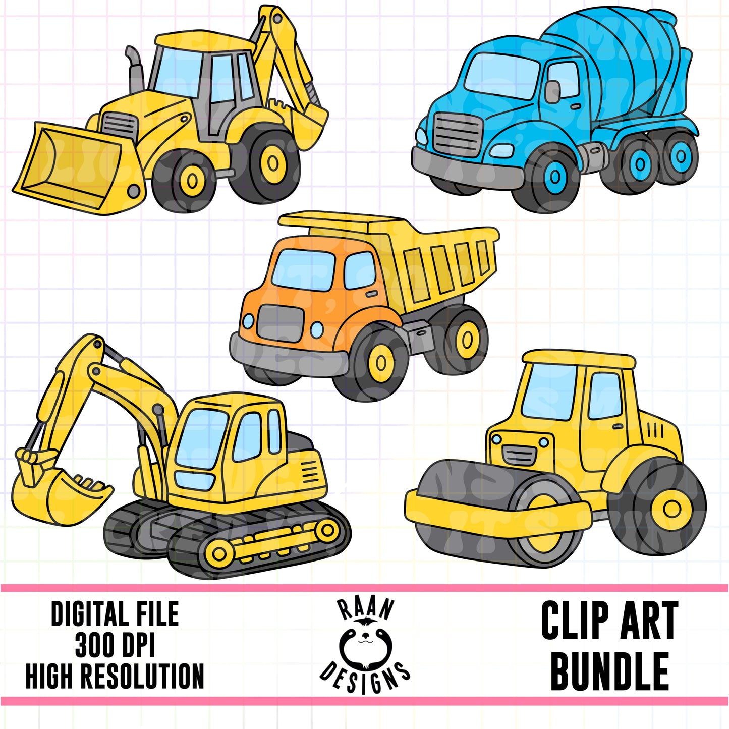 Tonka Trucks-Clipart Bundle