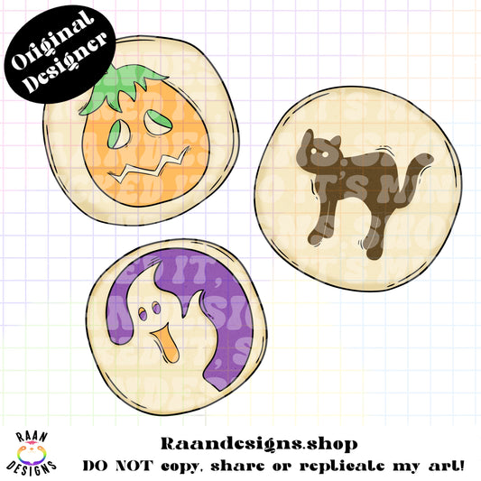 Halloween Cookie-Accents-3 Seperate Files