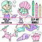 4/20 Mermaid Clipart Bundle