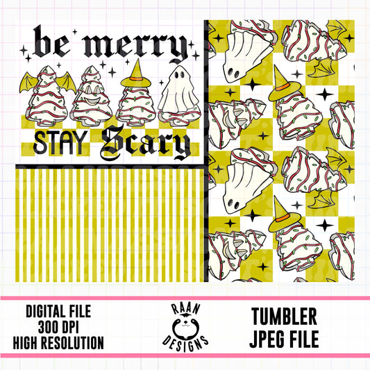Be Merry Stay Scary Green-Tumbler