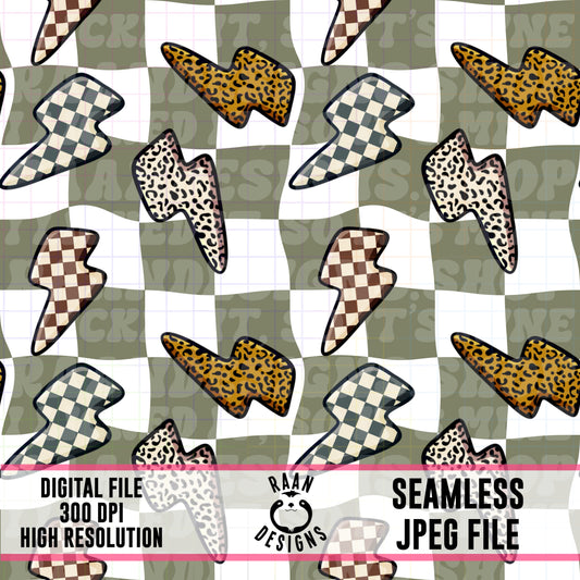 Winter Lightening Checker-Seamless