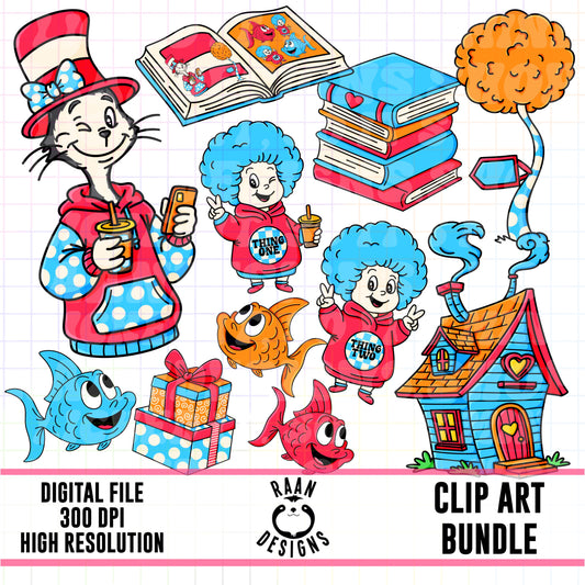 Dr.Seuss Inspired-Clipart Bundle