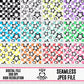 Colored Checkered Stars Seamless Bundle