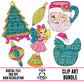 Thrifted Christmas-Clipart Bundle