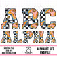 Retro Floral Checkered Alpha Set