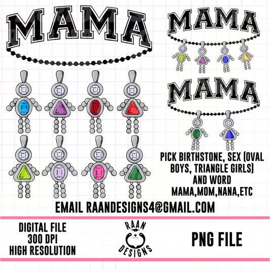 Custom Birthstone Mother’s Day Necklace