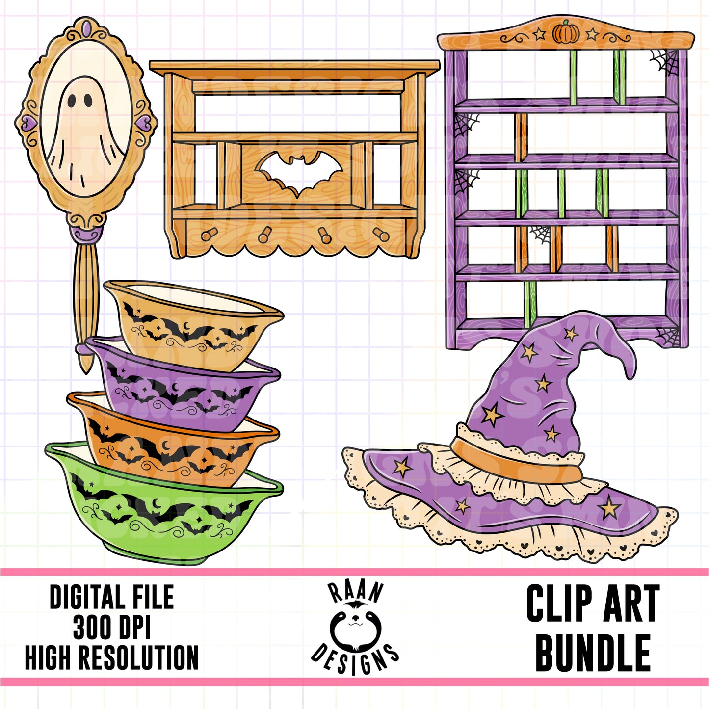 Thrift Halloween-Clipart Bundle