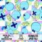 Tyedye BlueberryChecker-Seamless Pattern