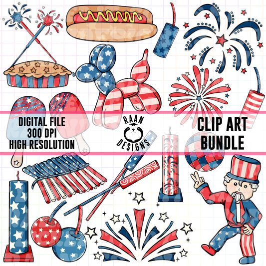 4th of July-Mega Clipart Bundle