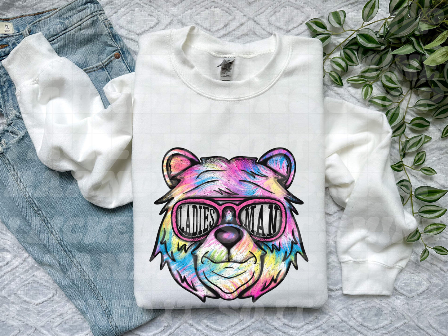 Ladies Man Bear Tiedye