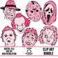 Pink Horror Killers-Clipart Bundle