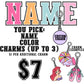 CUSTOM Name with Charms