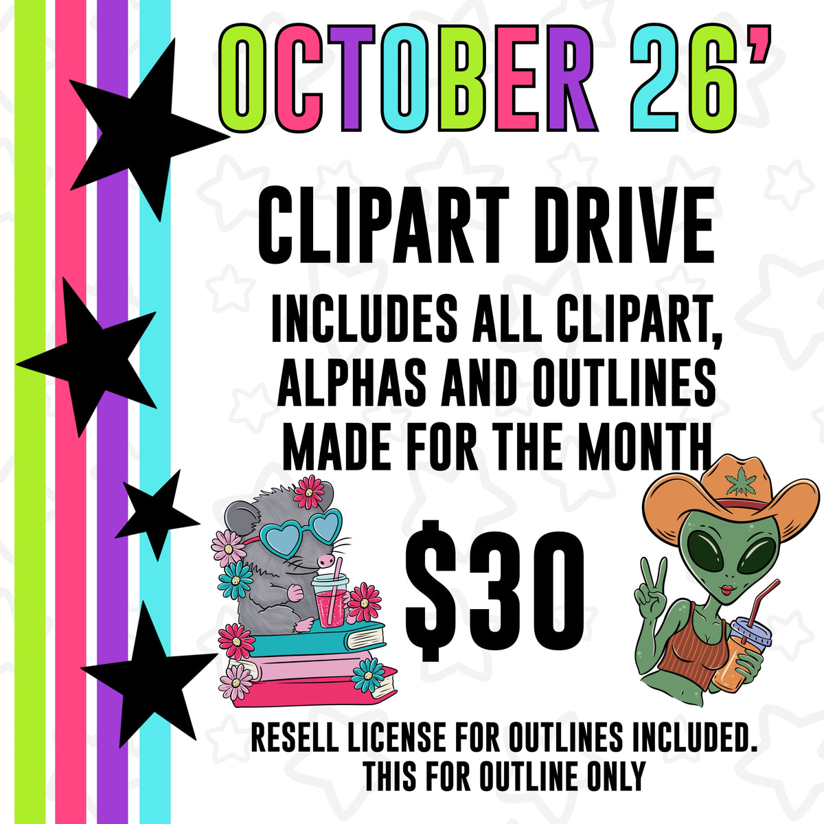 October Clipart Drive 2026