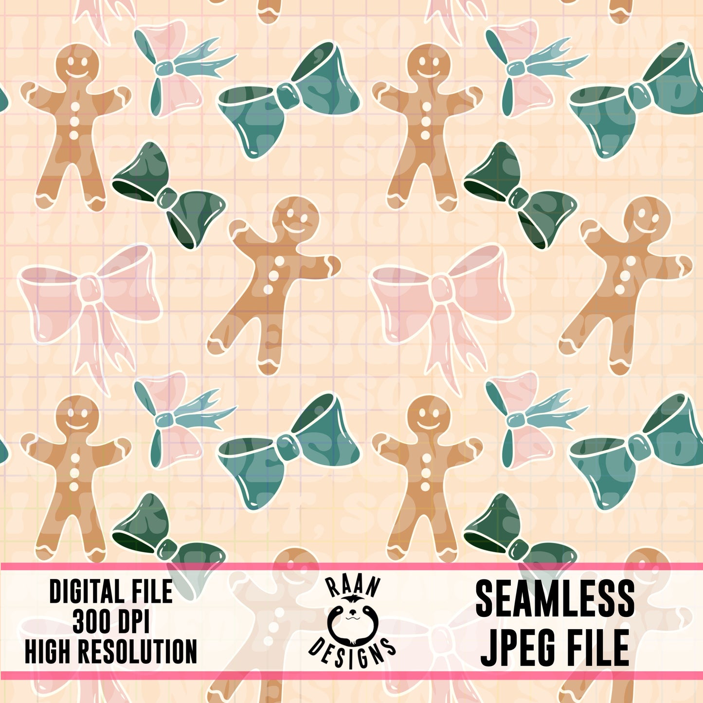 Christmas Gingerbread-Seamless Pattern