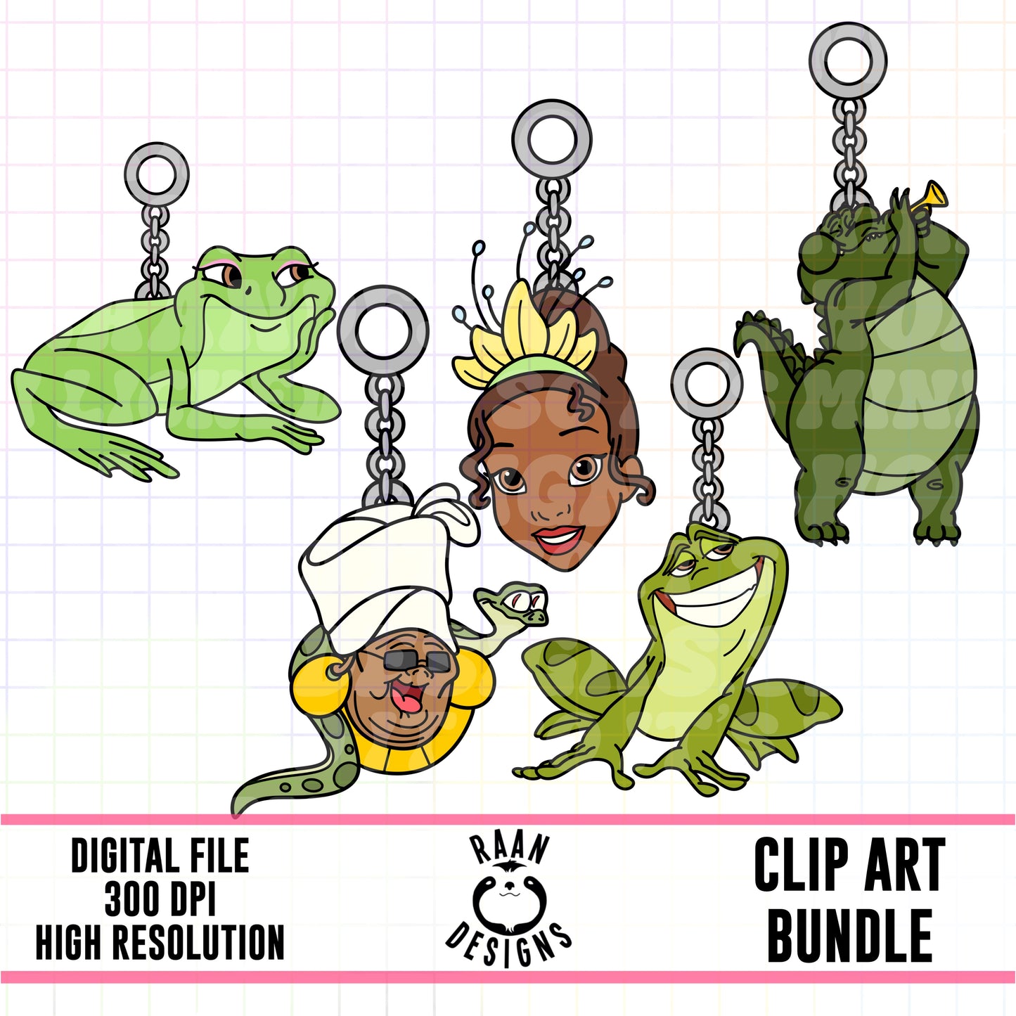 Tiana Charms-Clipart Bundle