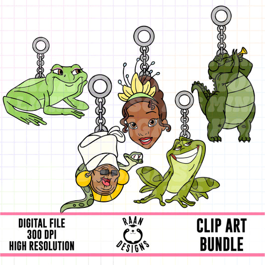 Tiana Charms-Clipart Bundle