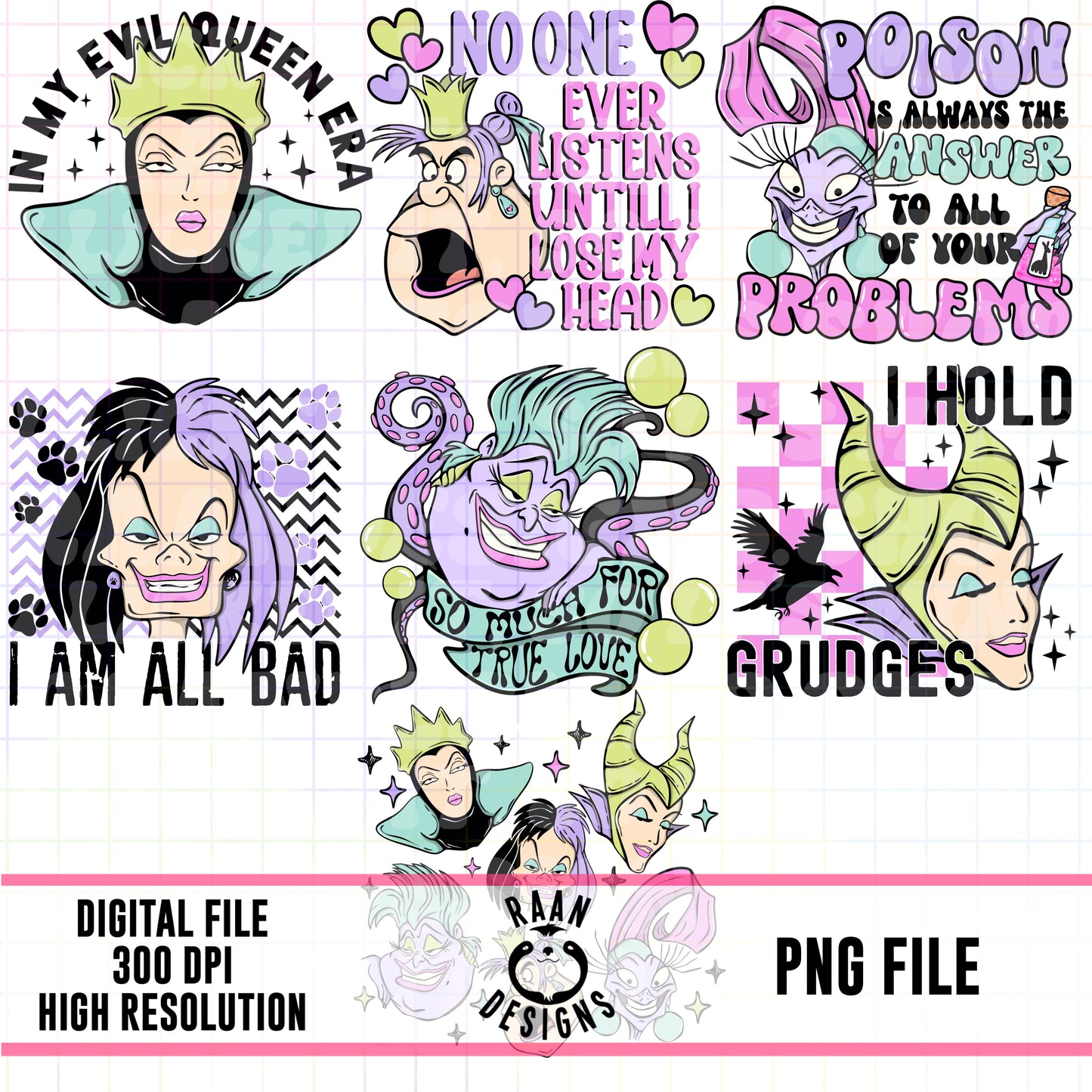 Snarky Villain-7 Designs