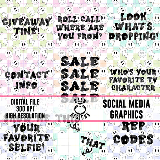 Smiley Faces-Social Media Graphics