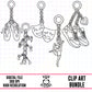School Activity Charms Outlines-Clipart Bundle