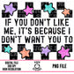 If You Don’t Like Me