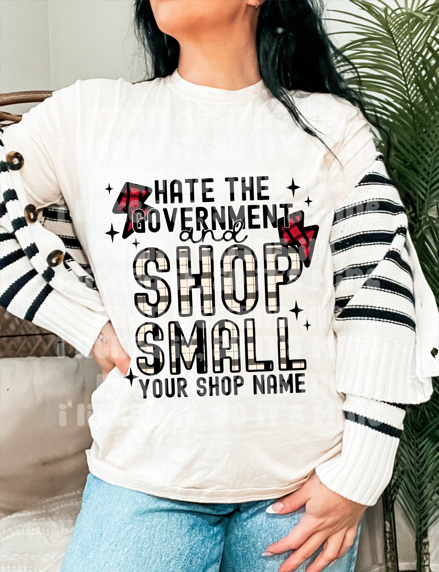 Hate The Government Shop Small-CUSTOM-Cream