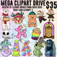 Mega 20-25 Clip Art Drive