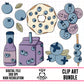 Pastel Blueberry Food-Clipart Bundle