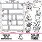 Halloween Trinket Shelf Outlines -Clipart Bundle