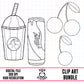Alani Cherry Slush Outline- Clipart Bundle