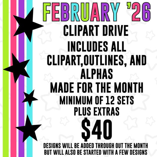 February 2026 Clipart Drive
