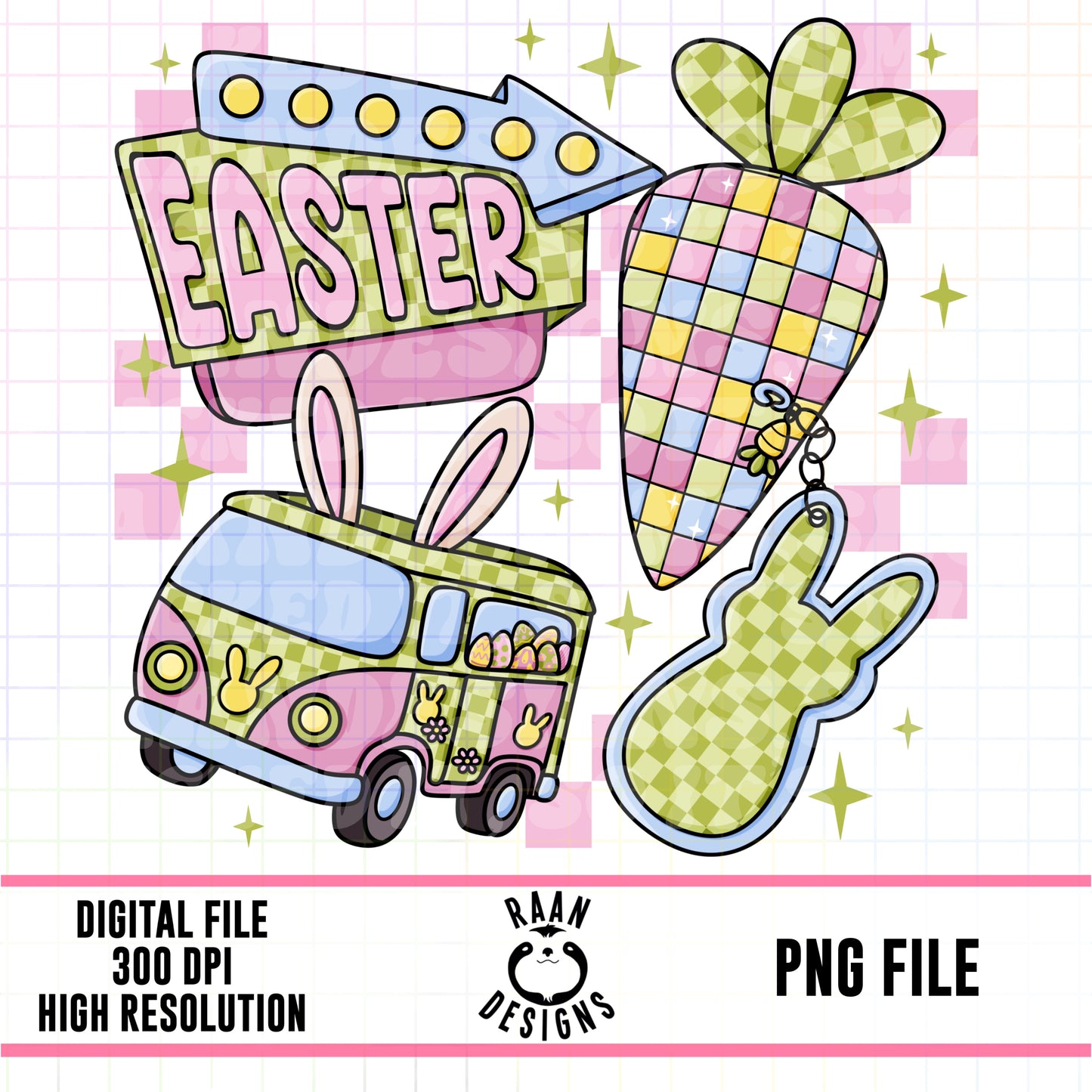 Retro Easter Collage