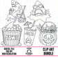 Jaws Summerween Outlines-Clipart Bundle