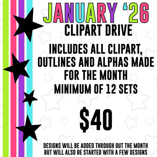 January 2026 Clipart Drive